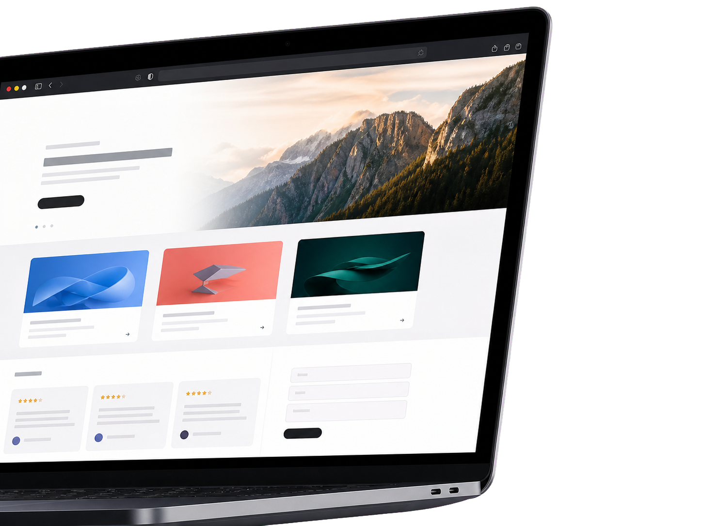 Detall de pantalla amb una web moderna